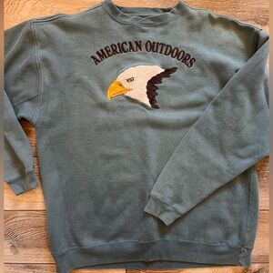 American Outdoors Sweatshirt with Eagle Embroidery